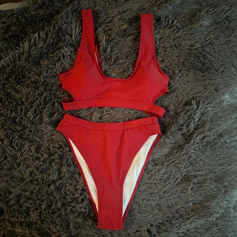 Unbranded Women's Red Bikinis-and-tankini-sets